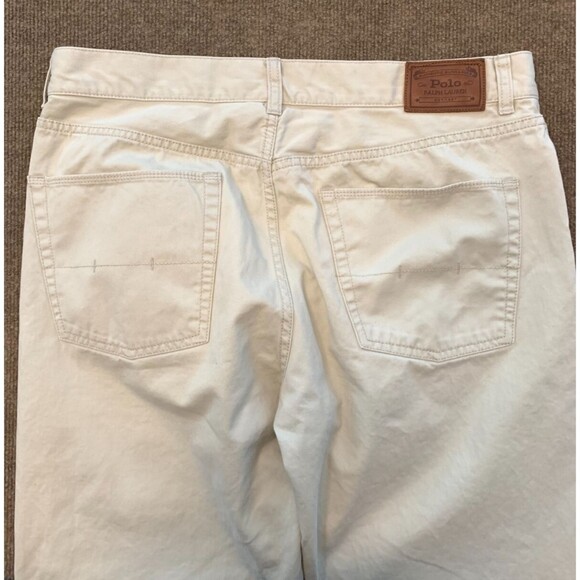 Polo Ralph Lauren Chino Pants Mens 35x32 Flat Front Khaki Straight Leg Preppy - Picture 2 of 8